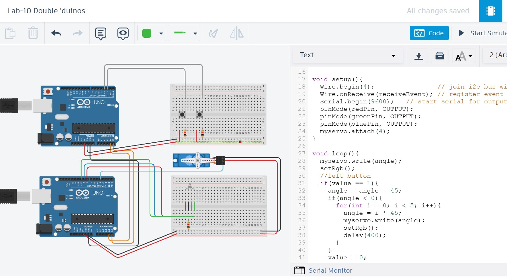 Screenshot of my arduino project